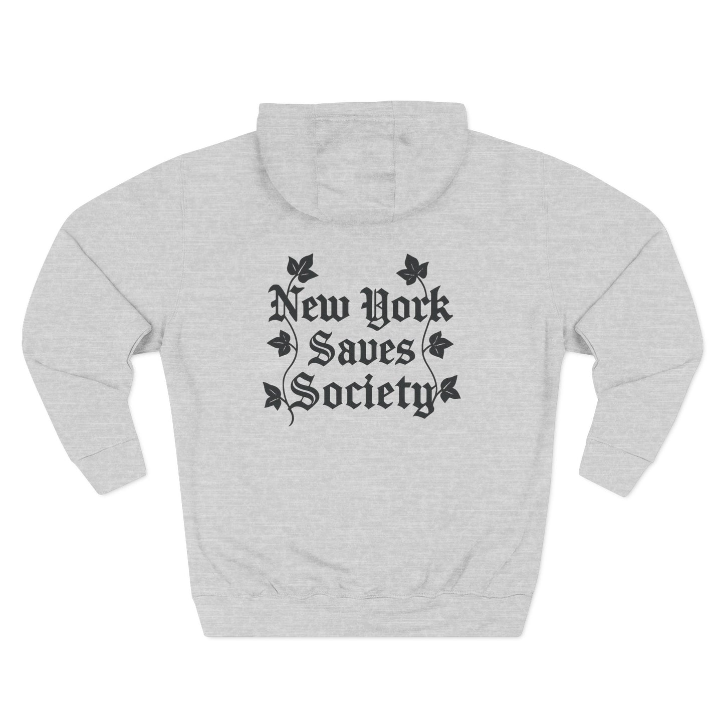 New York Saves Society | Ivy Leaves Logo Hoodie | Free Palestine Collection