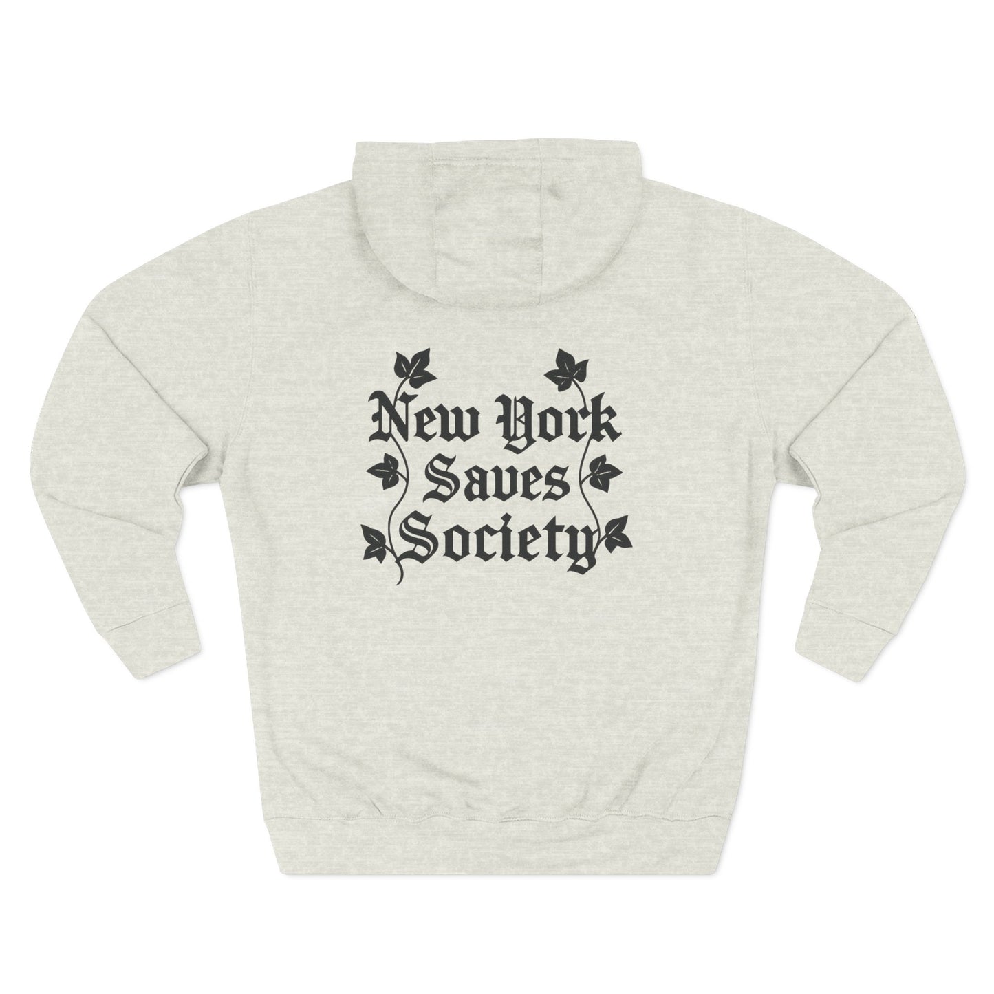 New York Saves Society | Ivy Leaves Logo Hoodie | Free Palestine Collection