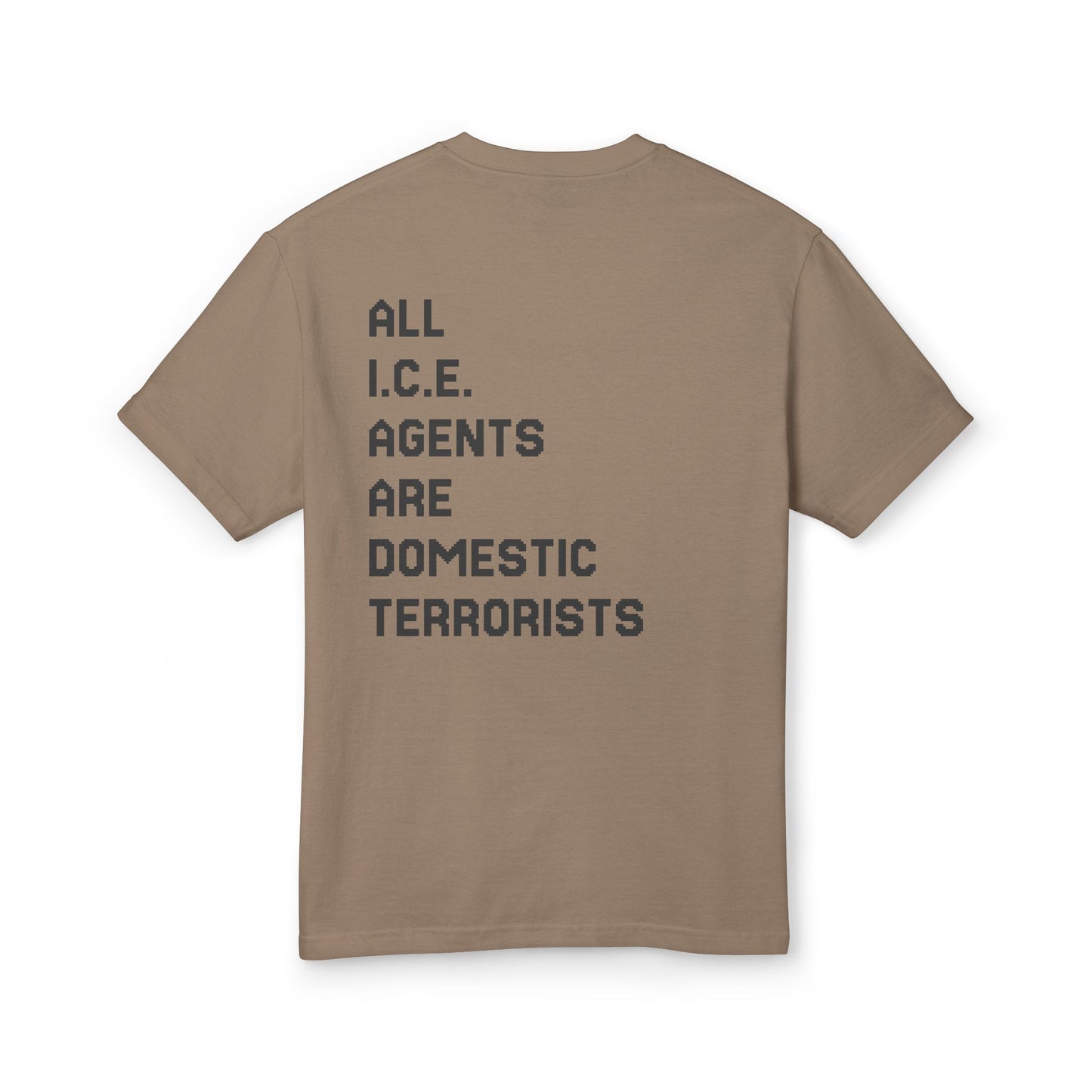 Heavyweight Unisex Cotton Tee | ALL I.C.E. ARE TERRORISTS | Fuck I.C.E. Collection | New York Saves Society |