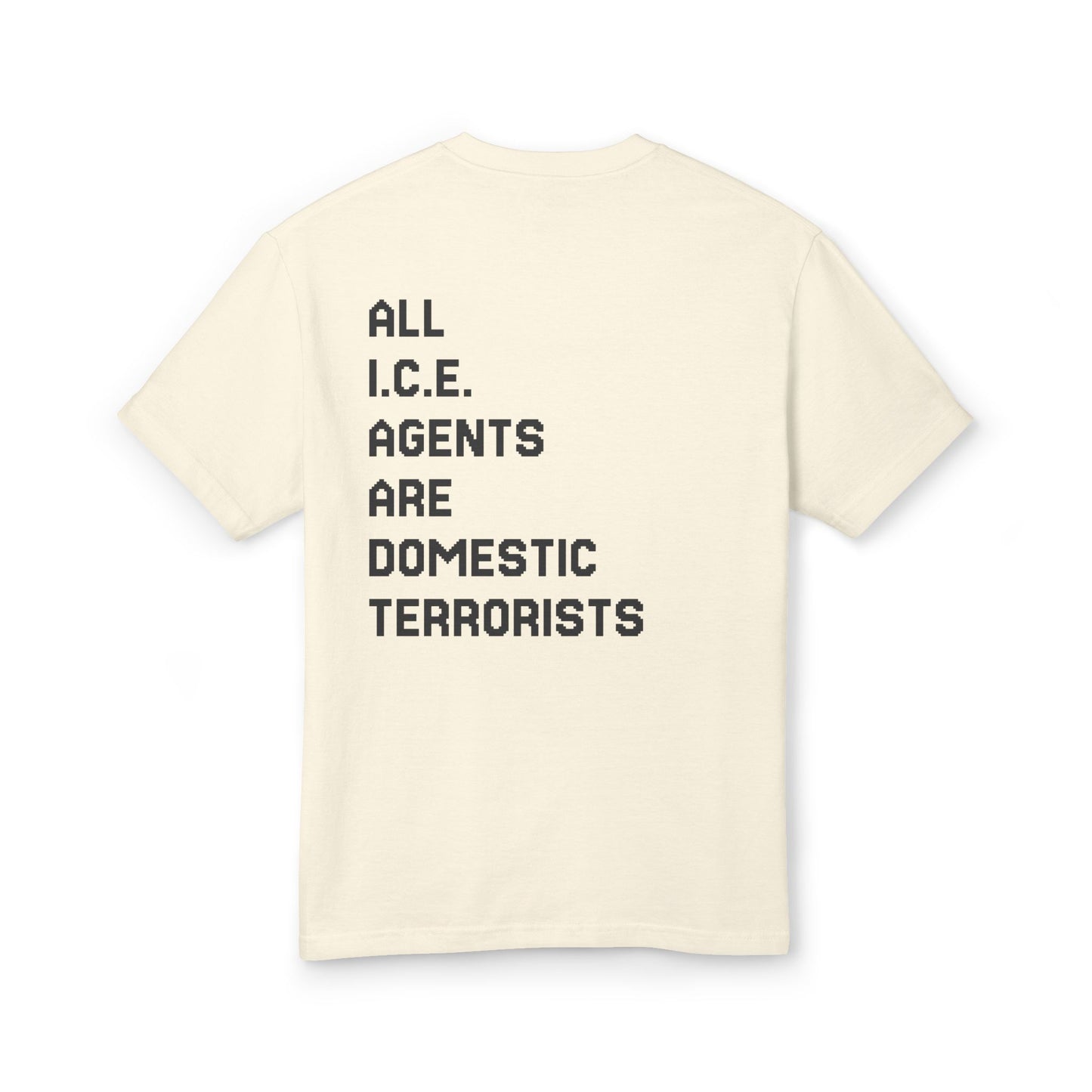 Heavyweight Unisex Cotton Tee | ALL I.C.E. ARE TERRORISTS | Fuck I.C.E. Collection | New York Saves Society |